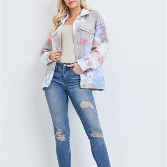 BOHO BEAUTY Tie Dye Denim Jacket - Picture 6 of 8